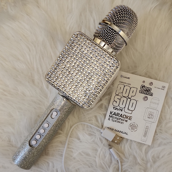 Pop Solo Other - Bluetooth Karaoke Microphone - Silver